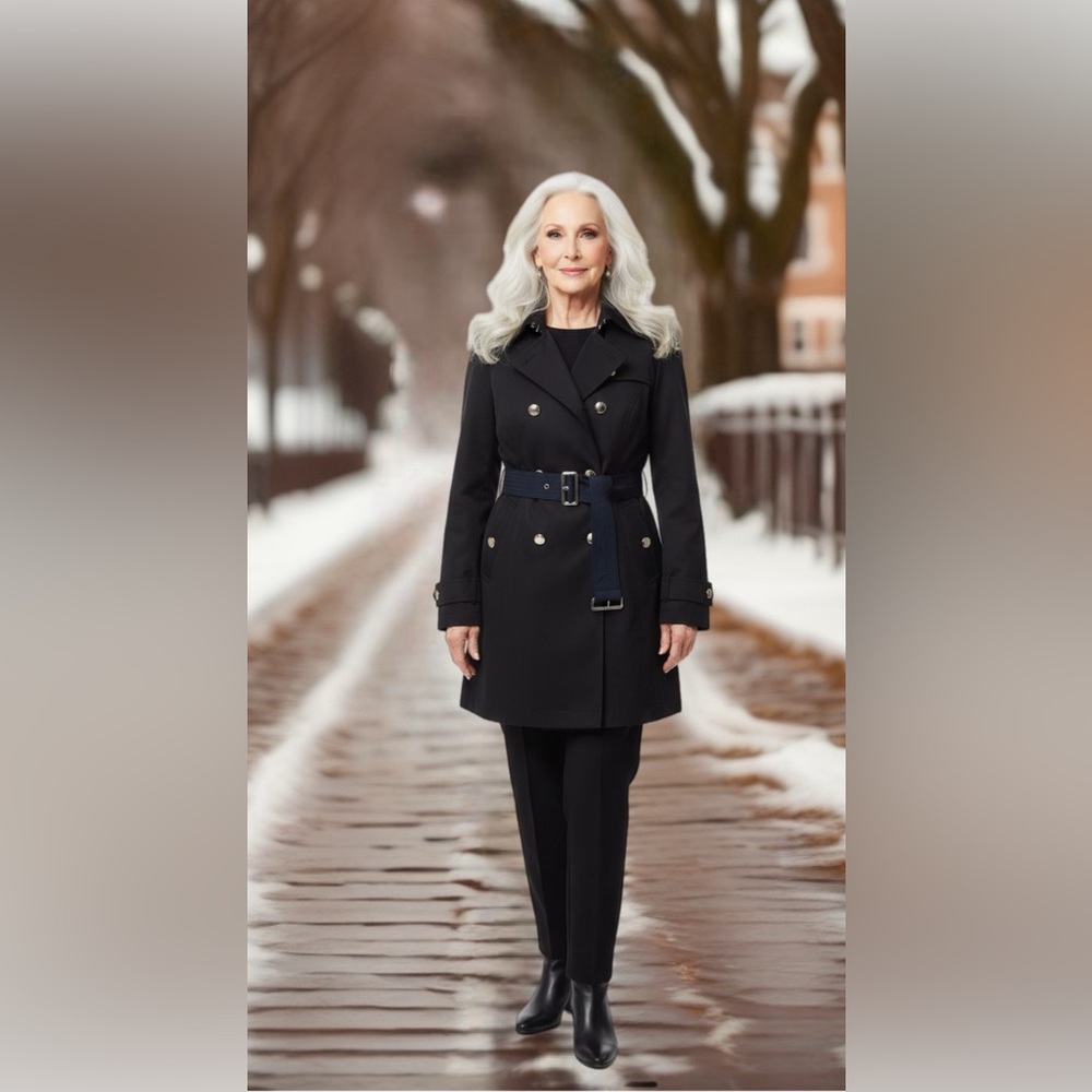 2X 🏆HP. Michael Michael Kors Trench Coat - Picture 1 of 14